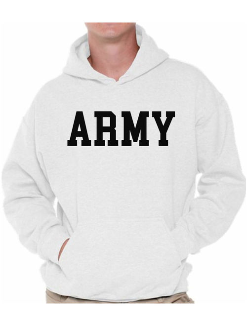 Awkward Styles Army Hooded Sweatshirt Army Pullover Army Jumper Army Hooded Adult Crewneck Military Sweater Military Hoodie for Men Military Pullover Homecoming Outfit