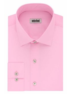 Unlisted Men's Dress Shirt Big and Tall Solid, Pink, 18