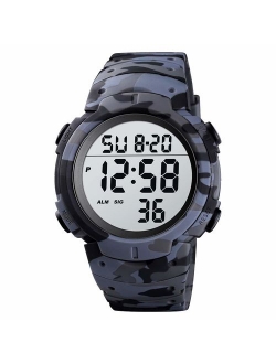 Digital Sports Watch - ck1068 R LED Screen Large Face Military Watches and Waterproof Casual Luminous Stopwatch Alarm Simple Army Watch
