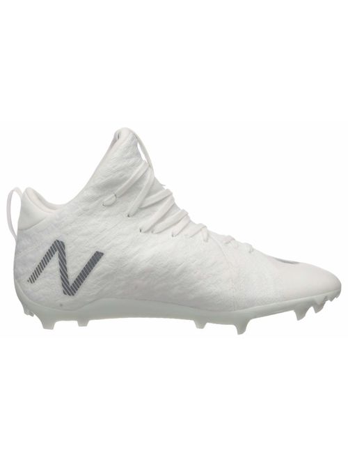 New Balance Men's Burn X-2 Speed Lacrosse Shoe, White/Grey, 9.5 W US