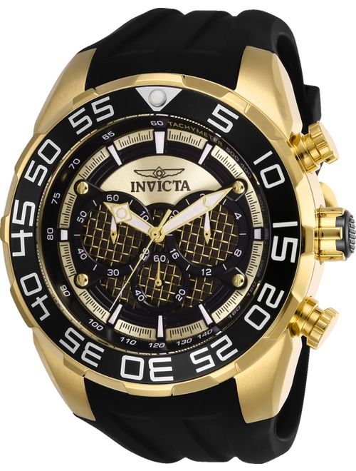 Invicta Men's 26301 Speedway Quartz Multifunction Gold, Black Dial Watch