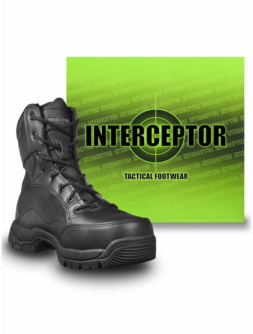 Interceptor Force Leather Tactical Steel-Toe Work Boots