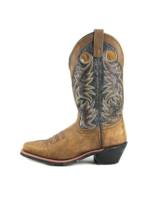 Laredo Western Boots Mens Stillwater Square Toe Stitching Brown 68358
