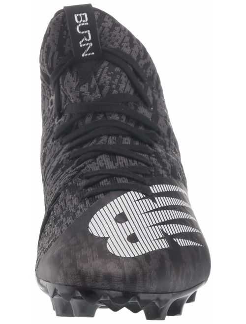 New Balance Men's Burn X-2 Speed Lacrosse Shoe, Black/White, 7 W US
