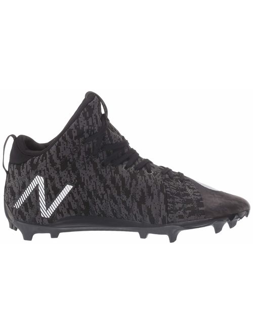 New Balance Men's Burn X-2 Speed Lacrosse Shoe, Black/White, 7 W US
