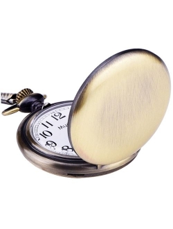 Mudder Classic Smooth Vintage Steel Mens Pocket Watch Xmas Gift