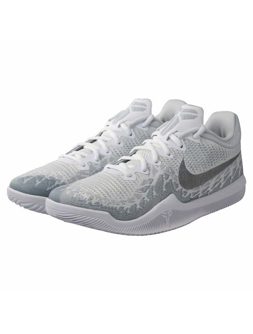 Nike Men's Kobe Mamba Rage Basketball Shoes (10.5, White/Black/Pure Platinum)