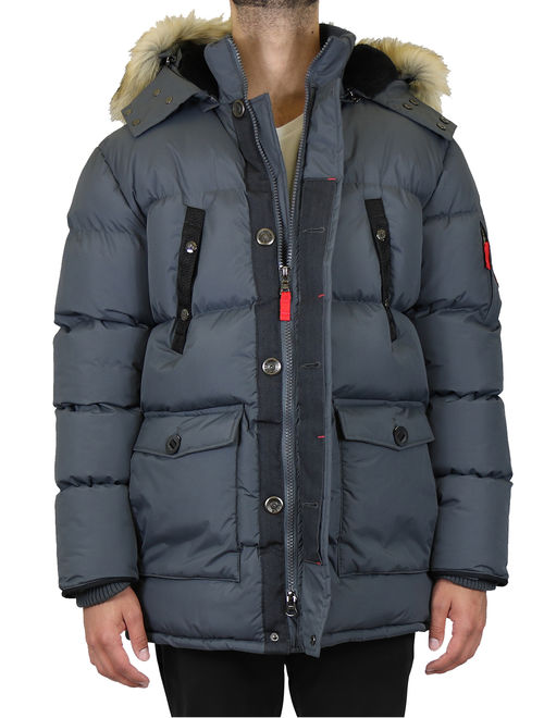 GBH Men's Heavyweight Parka Jacket Coat With Detachable Hood