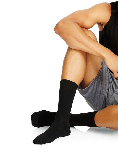 Hanes Men's FreshIQ X-Temp Comfort Cool Crew Socks 6 Pack