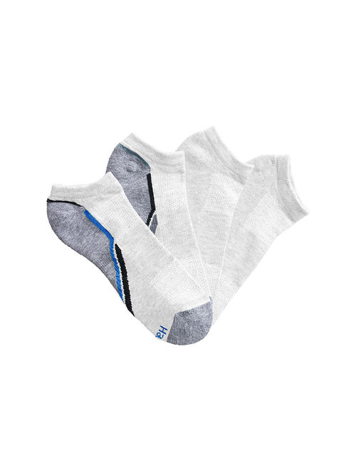 Hanes Men's White X-Temp No Show Socks, 4 Pack