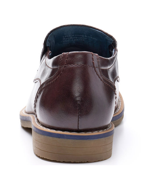 Alpine Swiss Carter Mens Slip On Loafers Snakeskin Dress Shoes Leather Lined