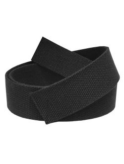 Replacement 1.5 Wide Military Canvas Web Belt with Multicolor Tip Pack Small Black