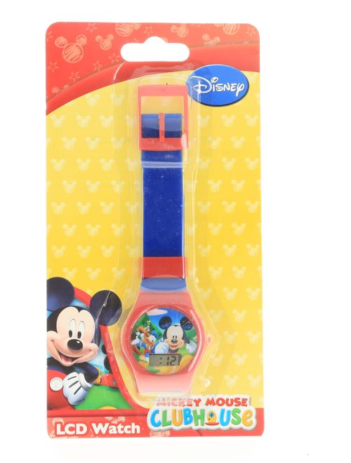 Mickey Mouse Boys LCD Wrist Watch Digital Style Adjustable Strap - Blue