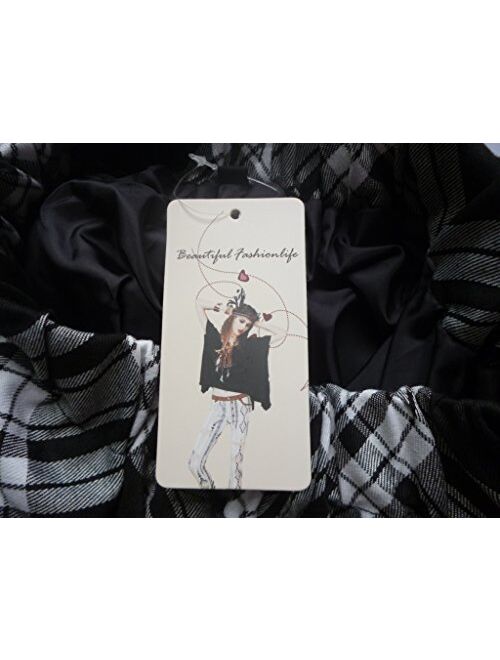 Beautifulfashionlife Women's Japan high Waisted Knife Pleated Cosplay Costumes Skirts