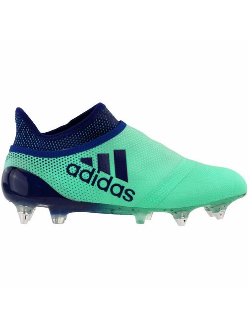 adidas Mens X 17+ Purespeed Soft Ground Soccer Athletic Cleats, Green, 8.5