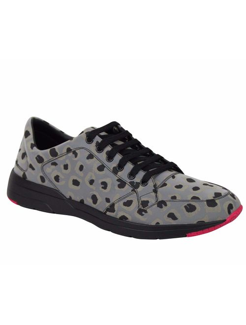 Gucci Reflex Leopard Print Gray Fabric Running Sneakers 368485 1400
