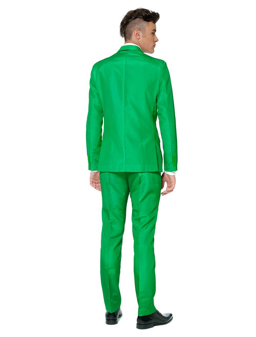 Suitmeister Men's Solid Green Solid Suit