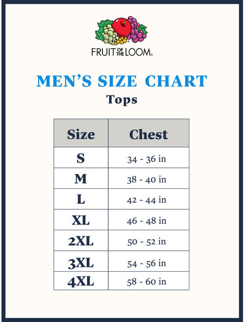 Fruit of the Loom Men's and Big Men's Everlight Crew T-Shirt, Up To Size 2XL