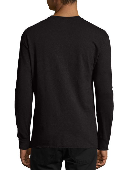 Hanes Men's and Big Men's X-Temp Lightweight Long Sleeve T-Shirt, Up To Size 3XL