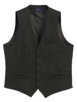 men's 5 button formal casual tweed suit vest