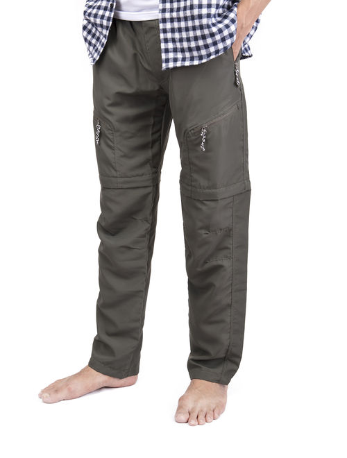 LELINTA Men's Pants Tactical Hiking Cargo Pants Skinny Slim Fit Five Pockets Nylon Trousers Green