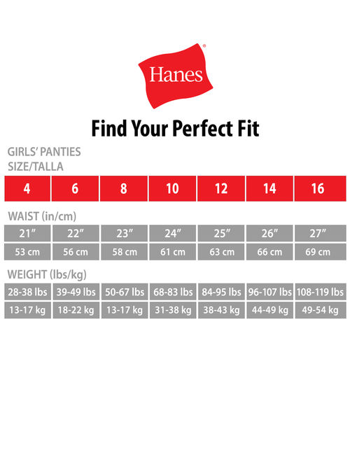 Hanes Girls' Tagless Breathable Stretch Underwear Briefs, 10 Pack Panties (Little Girls & Big Girls)