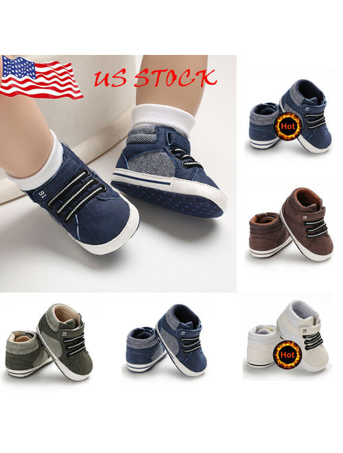 Meihuida Hirigin Baby Boys Girls Sneakers Soft Sole Anti-Slip Crib Shoes
