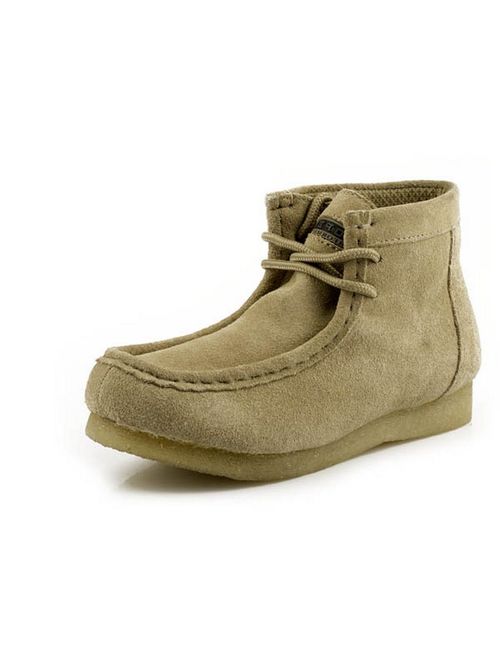 Roper Western Boots Boys Kids Suede Chukka Tan 09-018-0606-0320 TA