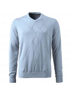 Ashworth Men's Diamond Texture Pima Pullover V-Neck Sweater, Several Colors