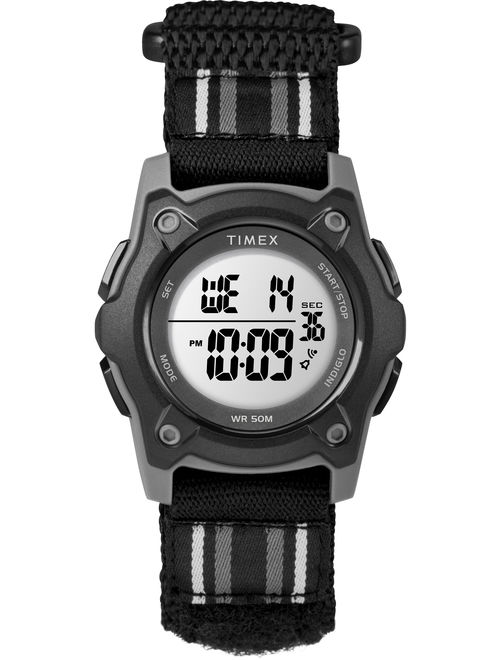 Timex Kids Time Machines Digital 35mm Black Watch, Double-Layered Fast Wrap Strap