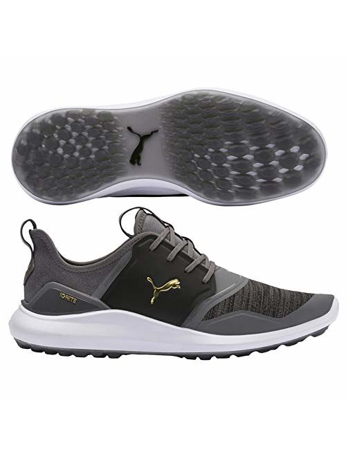 PlayBetter Puma Ignite Ignite NXT Mens Lace Golf Shoes Bundle with Puma Shoe Bag | Strong, Comfortable & Lightweight | Spikeless