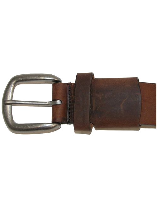 Boston Leather Aged Bark Chieftain Leather Hidden Stretch Belt (Big and Tall)
