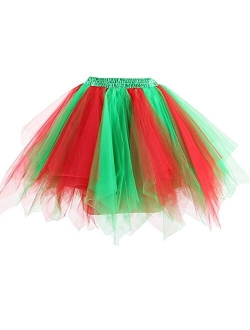 GOOBGS Musever 1950s Vintage Ballet Skirt Tulle Petticoat Puffy Tutu