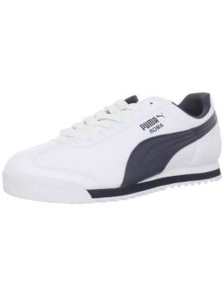 Men's Roma Basic Leather Sneaker,white/new Navy