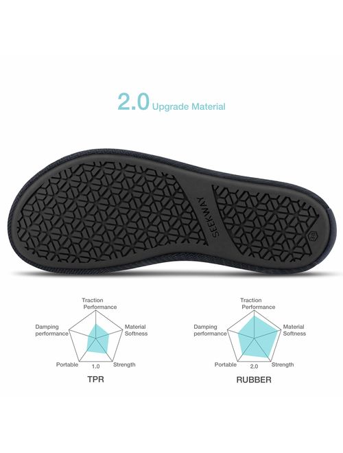 SEEKWAY Womens and Mens Water Shoes Barefoot Quick-Dry Aqua Socks Slip-on for Outdoor Beach Swim Yoga
