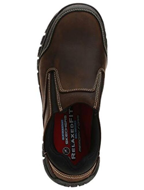 Skechers for Work Men's Hartan Steel Toe Slip-On Work Shoe