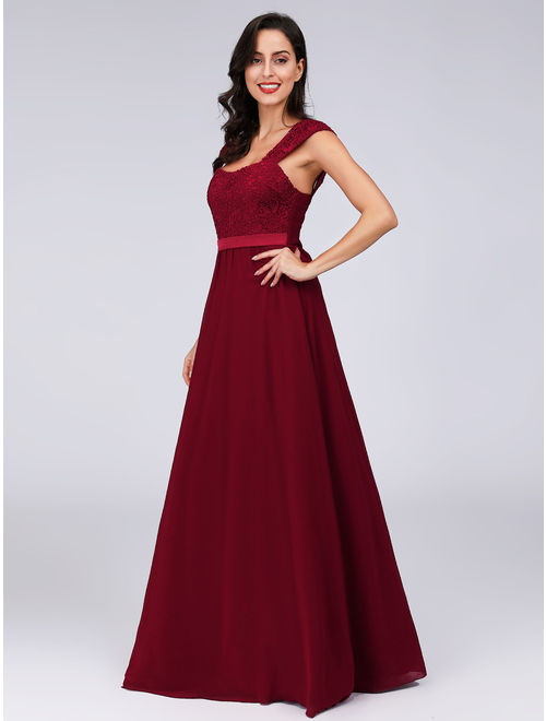 Ever-Pretty Womens Chiffon Cocktail Party Dresses for Women 07704 Burgundy US6
