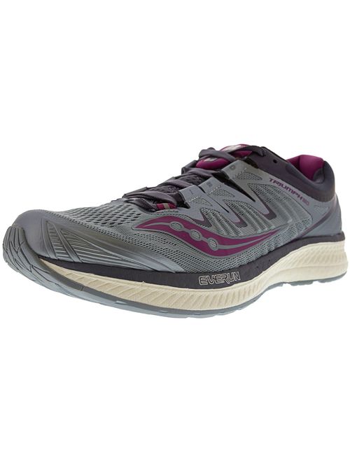 Saucony Women's Triumph Iso 4 Fog / Grey Purple Ankle-High Mesh Running Shoe - 7.5M
