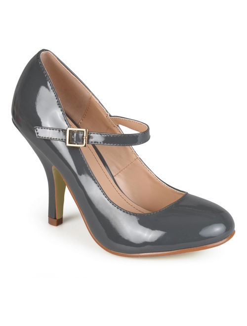 Brinley Co. Women's Patent Round Toe Mary Jane Pumps