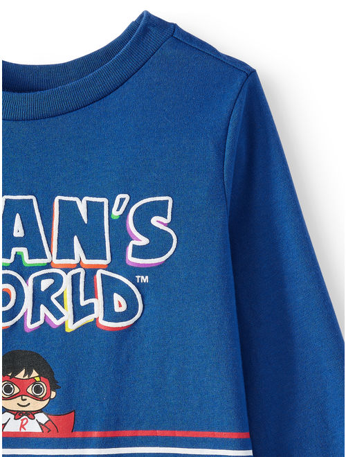 Ryan's World Long Sleeve and Short Sleeve Graphic T-Shirts, 2-Pack (Little Boys & Big Boys))