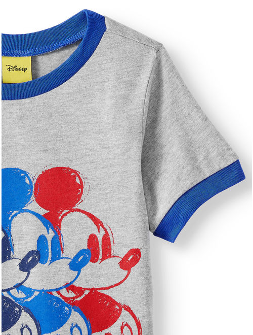 Disney Mickey Mouse Short Sleeve T-Shirt, 2 Pack (Little Boys)