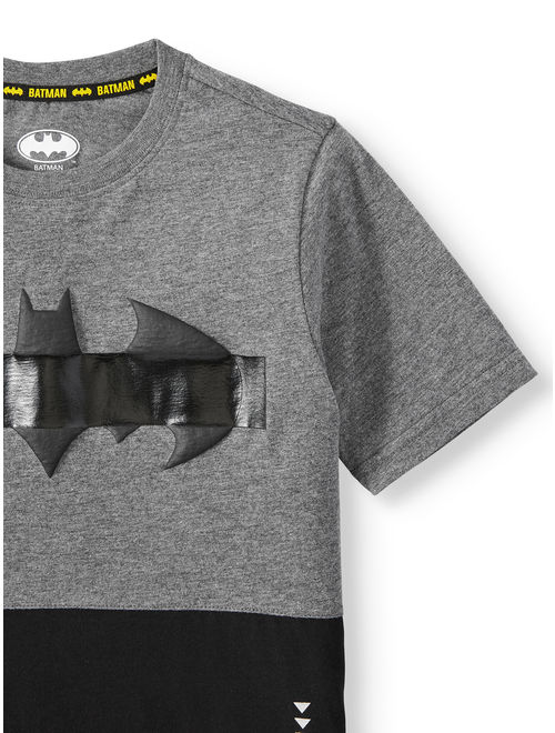 DC Comics Batman Short Sleeve Graphic Split T-Shirt (Little Boys & Big Boys)
