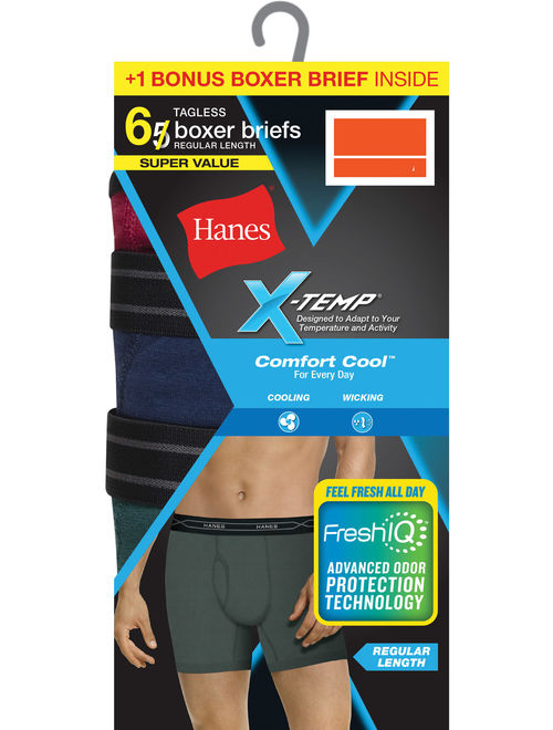 Hanes Men's X-Temp 5+1 Comfort Cool Boxer Brief, Assorted