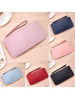 New Fashion Women Girls Leather Wallet Card Holder Phone Purse Long Handbag