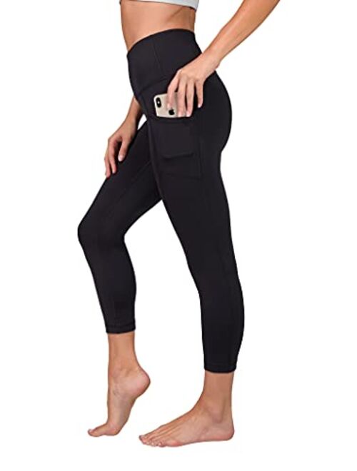 90 Degree By Reflex High Waist Squat Proof Yoga Capri Leggings with Side Phone Pockets