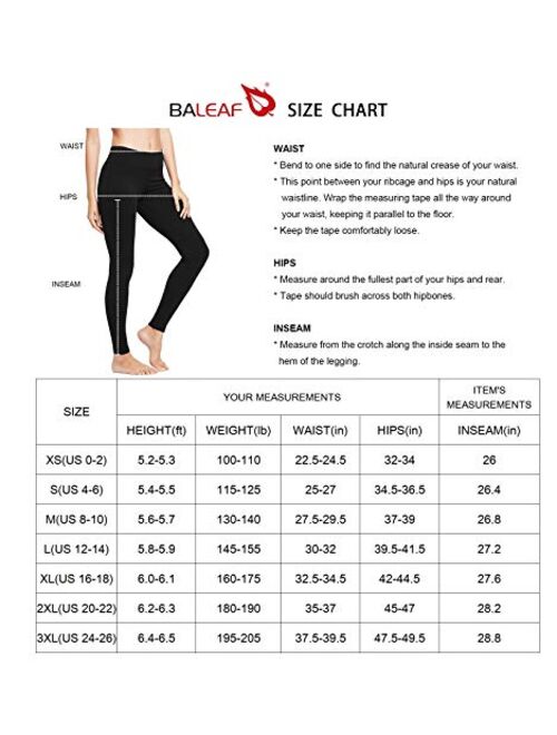 BALEAF Women's Ankle Legging Athletic Yoga Hiking Workout Running Pants Inner Pocket Non See-Through Fabric
