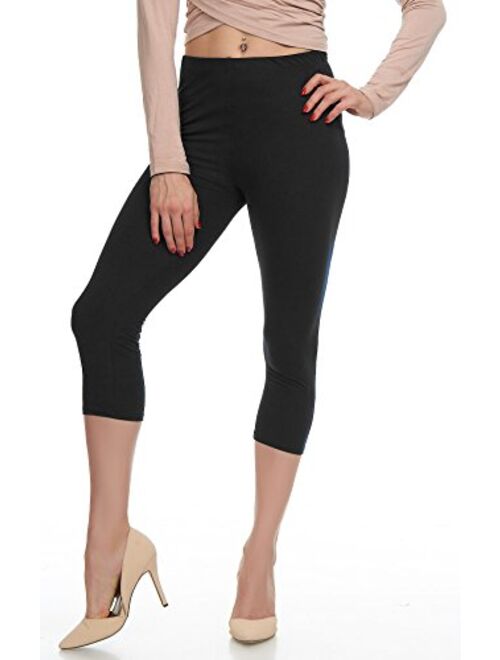 Extra Soft Capri Leggings with High Waist - 20 Colors - Plus