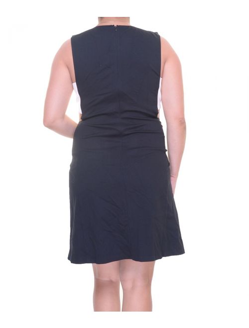 Bar III Women's Color-blocked Sleeveless Dress Size L