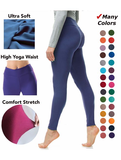 TNNZEET High Waisted Pattern Leggings for Women - Buttery Soft Tummy Control Printed Pants for Workout Yoga