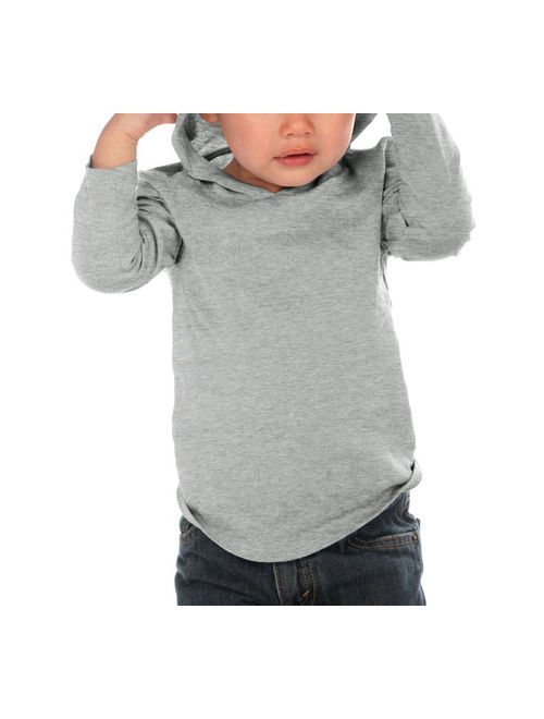 Kavio IJC0457 Infants Long Sleeve Pullover Hoodie-Heather Gray-18M